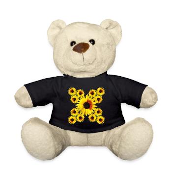 Sunflower blossom floral blooming sunflower - Teddy Bear - black - Front