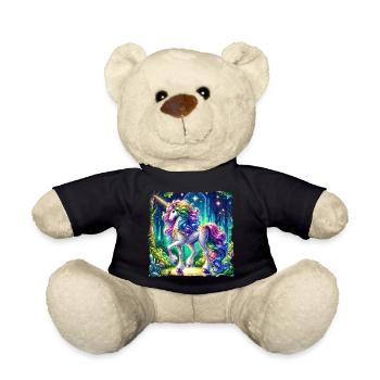 Fantasy Unicorn Horse Fans Unicorn Lovers - Teddy Bear - black - Front