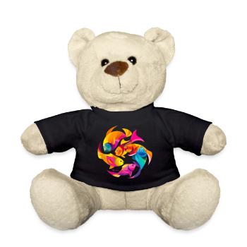 Tropische Farben - Teddy - Schwarz - Vorne