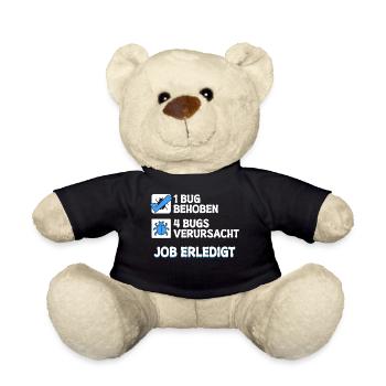 Developer Coden Skripting Bugs Debug Bugfixing - Teddy Bear - black - Front
