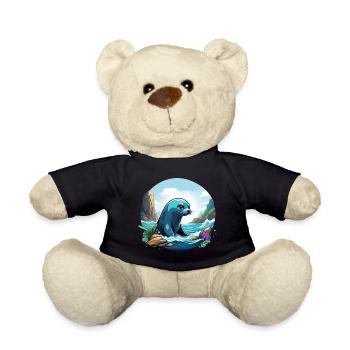 Robbe an der Küste - Teddy - Schwarz - Vorne