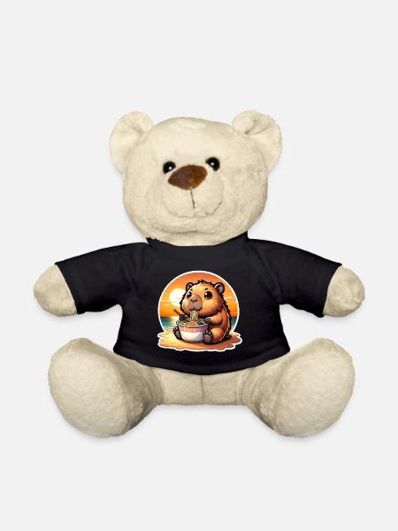 Capybara Ramen Kawaii Anime - Teddy - Schwarz