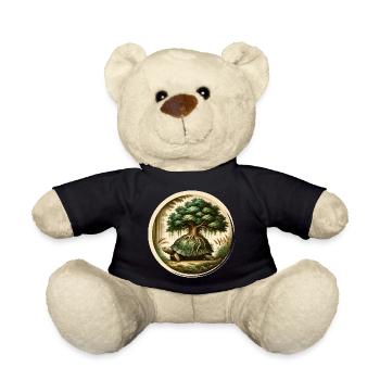 Tortue avec un bonsaï sur sa carapace - Nounours - noir - Devant