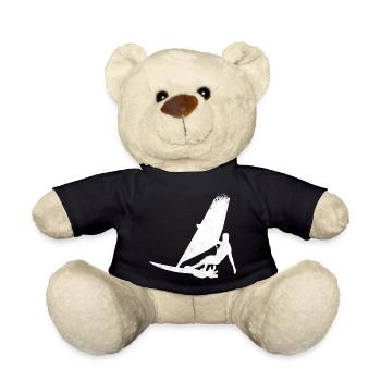 Funny Windsurfer Sketch - Teddy Bear - black - Front