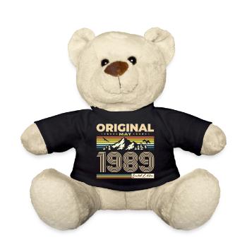 Original 1989 Jahrgang 1989 35. Geburtstag 1989 - Teddy - Schwarz - Vorne