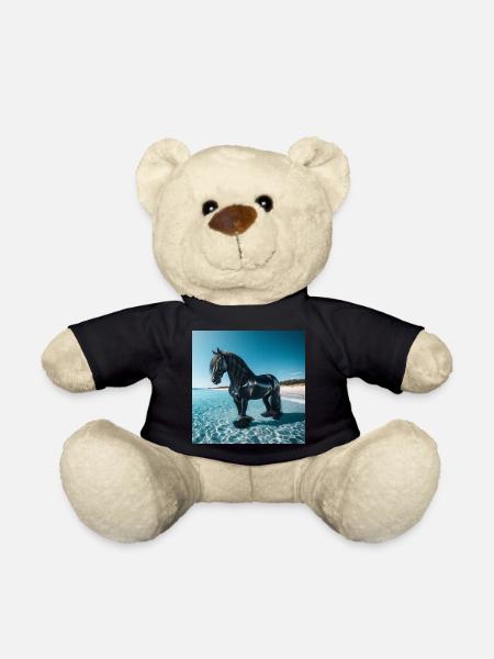 Pferd im Wasser - Teddy - Schwarz