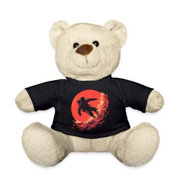 Astronaut Surfer - Teddy Bear - black - Front