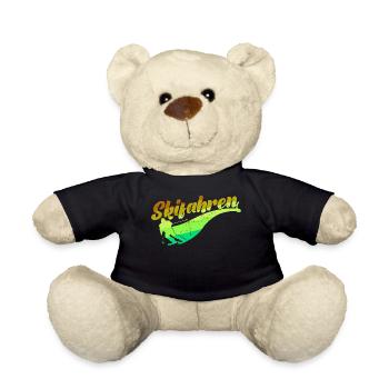 Schifahren Winter Skifahrer Wintersport Skiurlaub - Teddy - Schwarz - Vorne