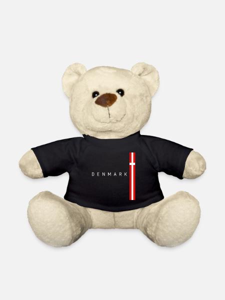 Flagge von Dänemark, dänischer Stolz - Teddy - Schwarz