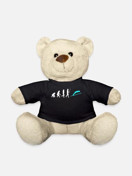 Schifahren Wintersport Evolution Skifahrer Winter - Teddy - Schwarz