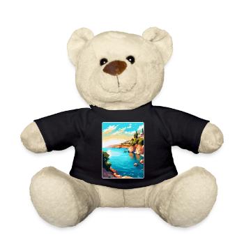 Crète Grèce Affiche de voyage vintage WPA Souvenir - Nounours - noir - Devant