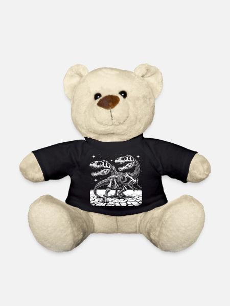 Schwarz-weiße Dinosaurierskelette für Dino Fans - Teddy - Schwarz