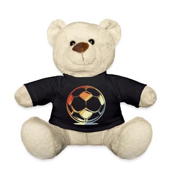 Fußball im Retro Stil - Teddy - Schwarz - Vorne