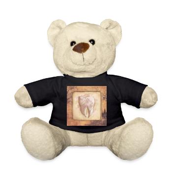 Vintage Art for Dentist & Dental Assistant - Teddy Bear - black - Front