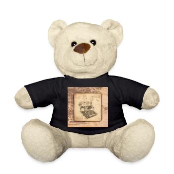 Vintage Art for Authors & Writers - Teddy Bear - black - Front