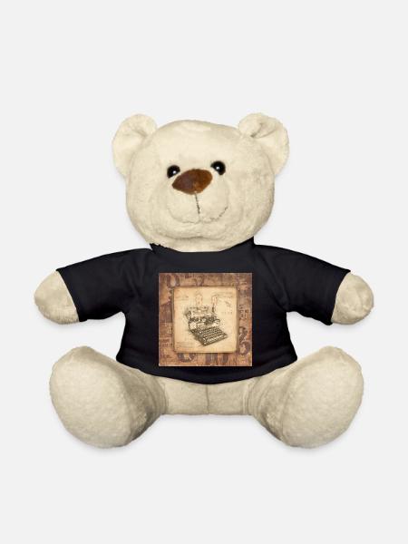Vintage Art for Authors & Writers - Teddy Bear - black