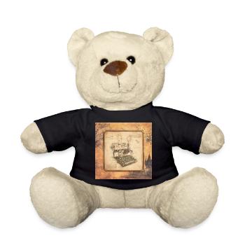 Vintage Art for Authors & Writers - Teddy Bear - black - Front