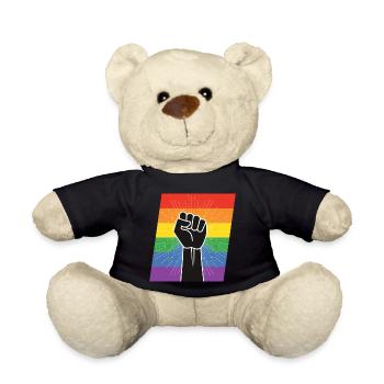 LGBTQ Rights Fist - Teddy - Schwarz - Vorne