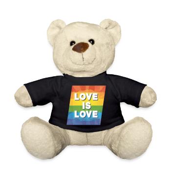 LGBTQ Love is Love - Teddy Bear - black - Front