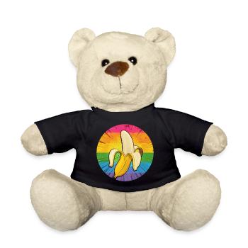 LGBTQ Banana - Teddy Bear - black - Front