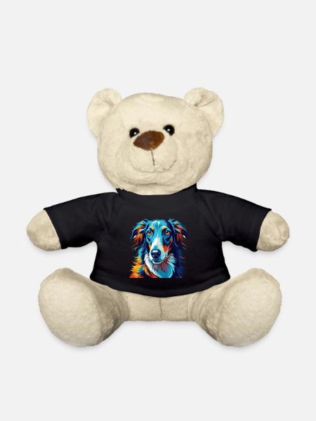 Barsoi Hunderasse Bunt Karikatur Kawaii - Teddy - Schwarz