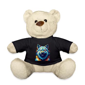 Eurasier Dog Breed Colorful Cartoon Kawaii - Teddy Bear - black - Front
