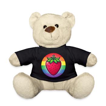 LGBTQ Erdbeere - Teddy - Schwarz - Vorne