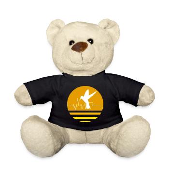 Colibri orange pastel - Nounours - noir - Devant