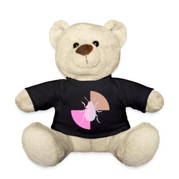 Duo Coccinelle Gris Pastel Rose - Nounours - noir - Devant