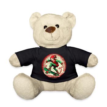 Weihnachtself Skateboarding - Teddy - Schwarz - Vorne