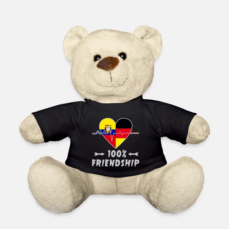 Ecuador und Deutschland 100% Freundschaft - Teddy - Schwarz