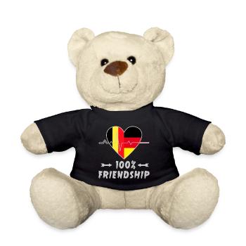 La Belgique et l'Allemagne : amitié à 100 % - Nounours - noir - Devant