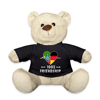 Ethiopia and Germany 100% friendship - Teddy Bear - black - Front