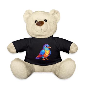 Kuckuck Bunte Kawaii Cartoon Figur Clipart - Teddy - Schwarz - Vorne