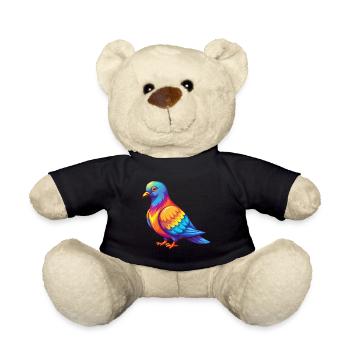 Taube Bunte Kawaii Cartoon Figur Clipart - Teddy - Schwarz - Vorne