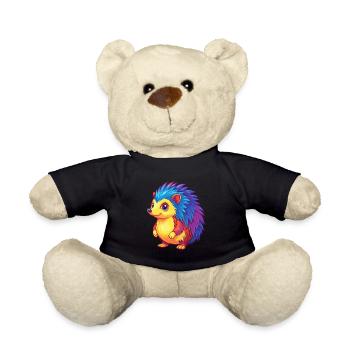 Igel Bunte Kawaii Cartoon Figur Clipart - Teddy - Schwarz - Vorne