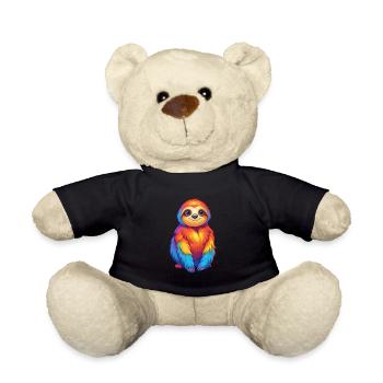 Faultier Bunte Kawaii Cartoon Figur Clipart - Teddy - Schwarz - Vorne