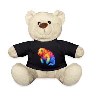Seekuh Bunt Kawaii Cartoon Meerestier - Teddy - Schwarz - Vorne