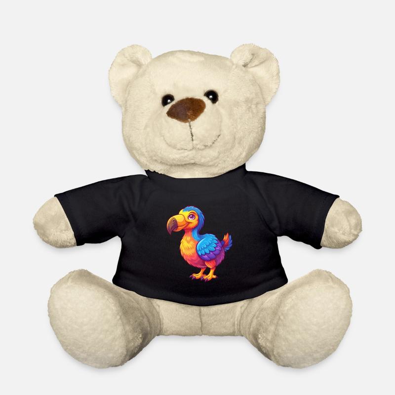 Dodo Bunte Kawaii Cartoon Figur Vogel - Teddy - Schwarz