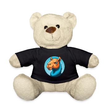 Chameau mignon kawaii dessin animé Clipart Animal Animal Pet Logo - Nounours - noir - Devant