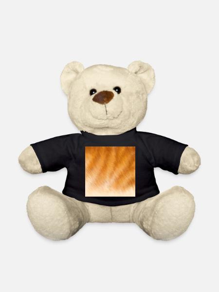 Rotes Katzenfell - Teddy - Schwarz