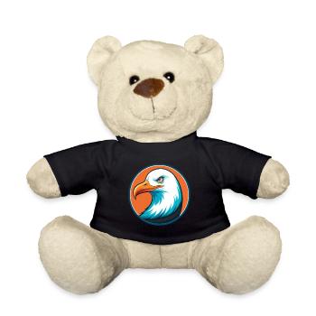 Seagull Cute Funny Kawaii Cartoon Animal Pet Logo - Teddy Bear - black - Front