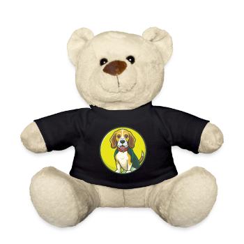 Beagle Dog Cute Kawaii Cartoon Clipart Pet Animal - Teddy Bear - black - Front