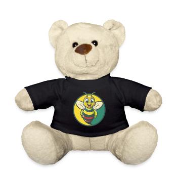 abeille mignon kawaii dessin animé clipart animal de compagnie - Nounours - noir - Devant