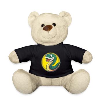 Eel Cute Kawaii Cartoon Clipart Pet Animal - Teddy Bear - black - Front