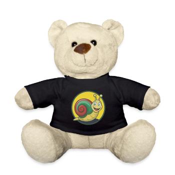 Snail Cute Kawaii Cartoon Clipart Pet Animal - Teddy Bear - black - Front