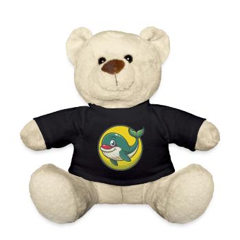 baleine mignon Kawaii dessin animé Clipart animal de compagnie - Nounours - noir - Devant