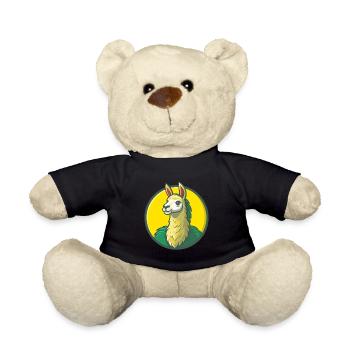 Lama mignon Kawaii dessin animé Clipart Animal de compagnie - Nounours - noir - Devant
