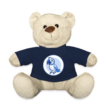 Papagei Blau Kawaii Cartoon Figur Clipart Haustier - Teddy - French Navy - Vorne