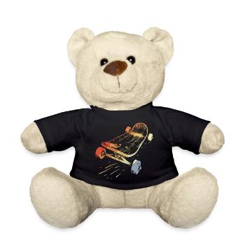 Skateboard Sketch Vintage Look - Teddy Bear - black - Front